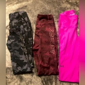 Under Armour and Reebok xs leggings
